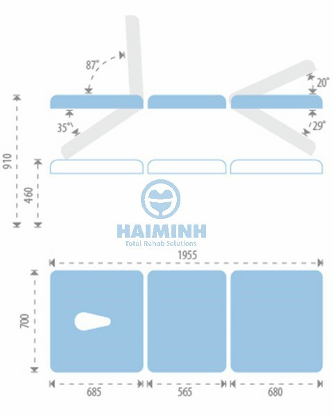Bàn điều trị 3 khúc 0
